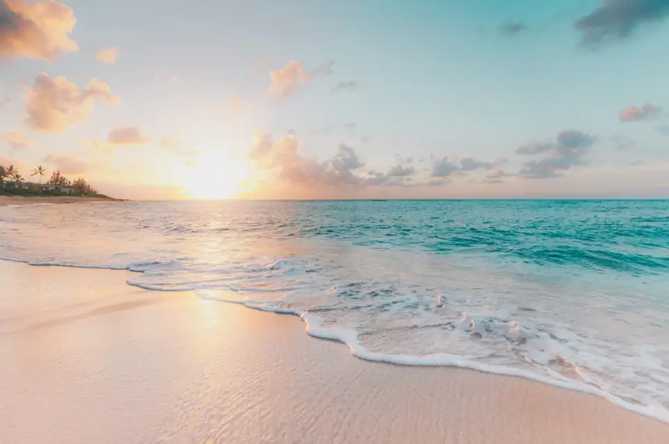 Empty tropical beach for a Fiji relocation move